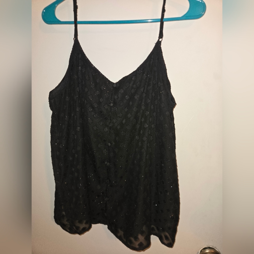 Maurices Black Camisole with Sequin Detail
